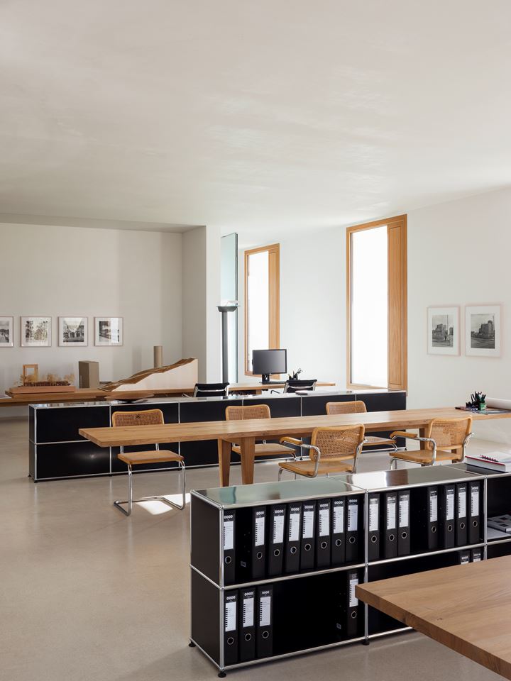 black USM Haller furniture in a modern office