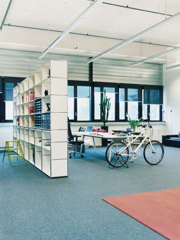 open space with USM room divider